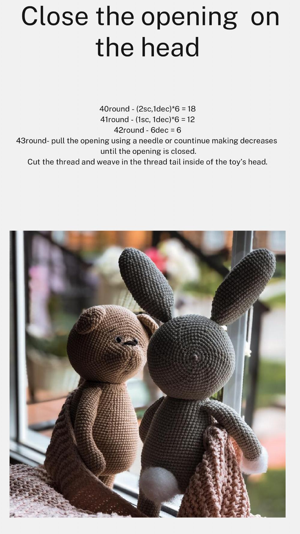 gray Bunny crochet pattern