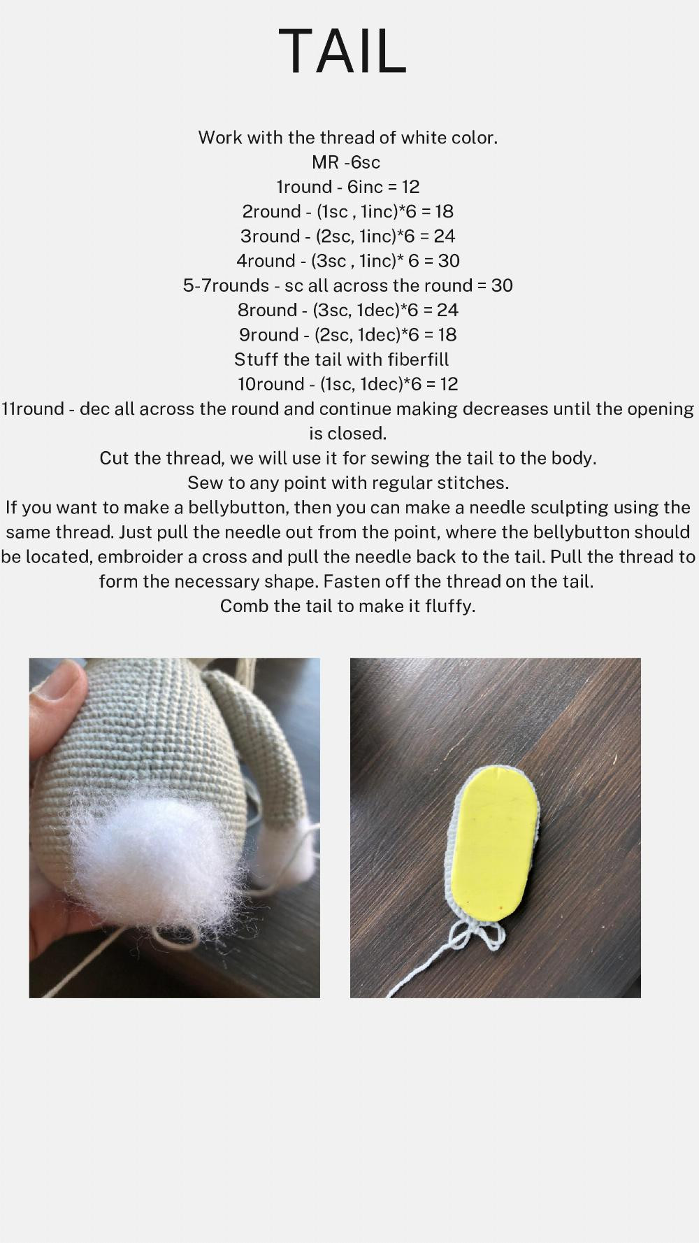 gray Bunny crochet pattern