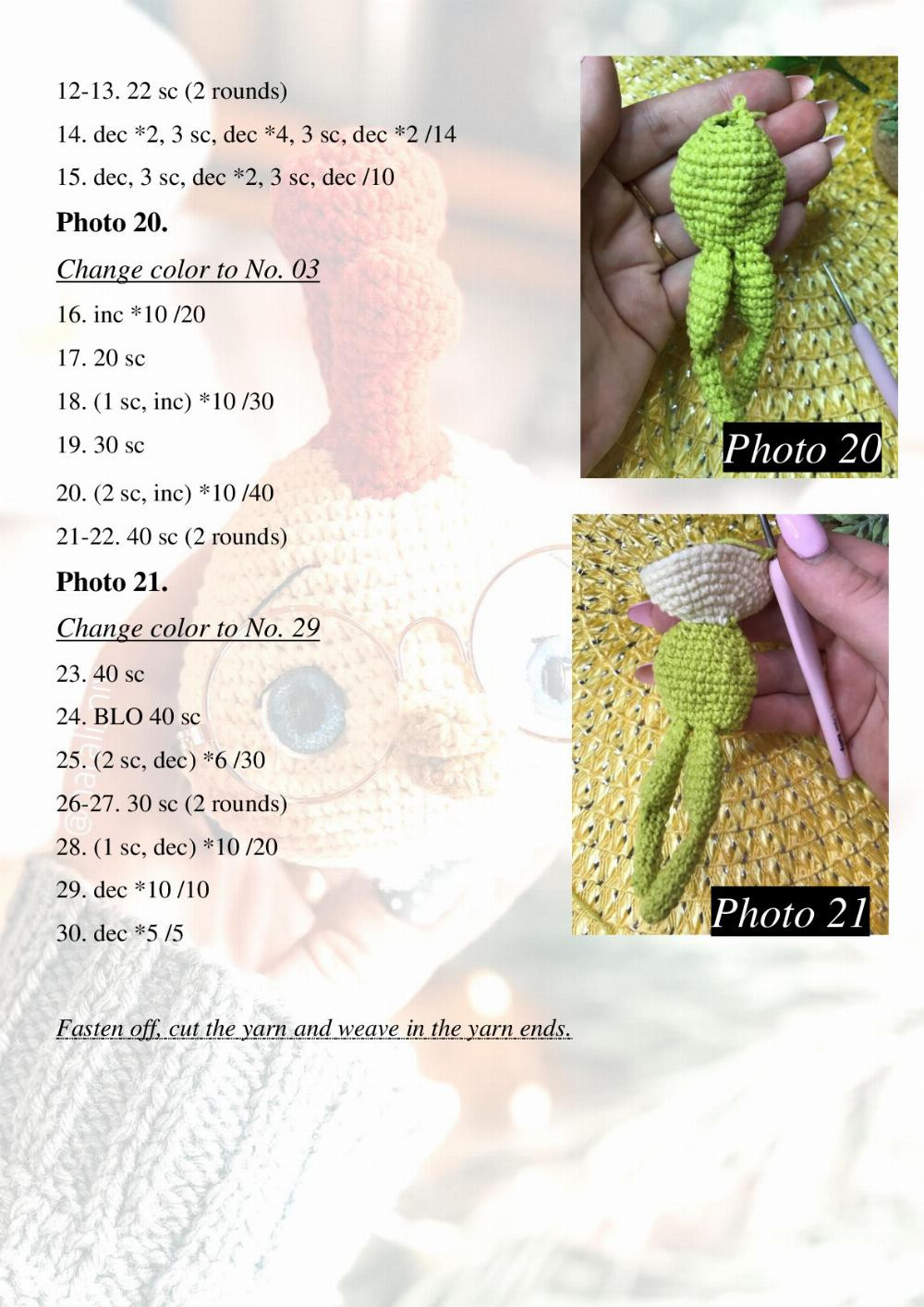 green FROG crochet pattern amigurumi