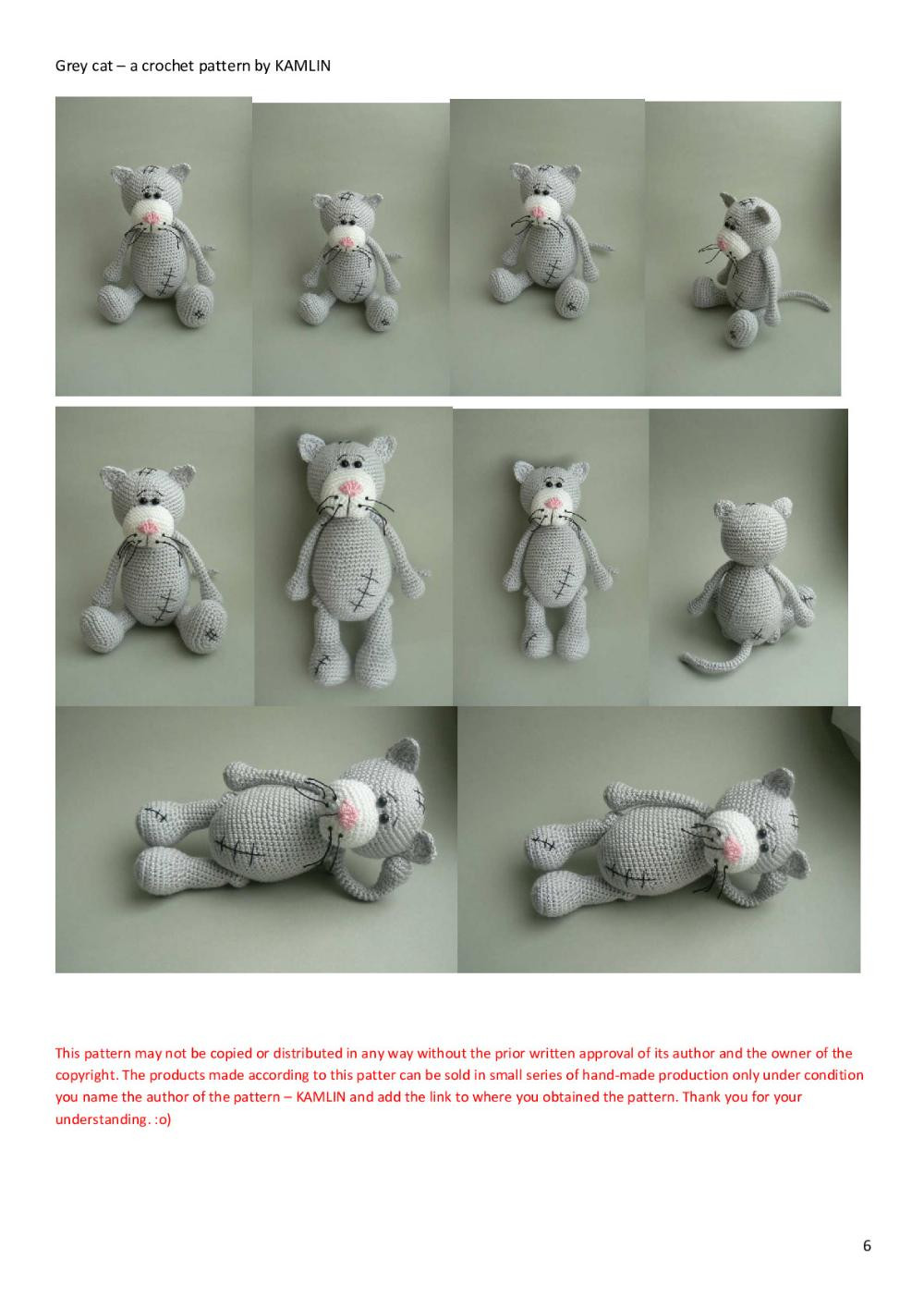 Grey cat – a crochet pattern