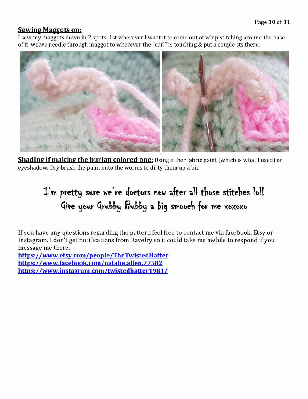 GRUBBY BUBBY crochet pattern