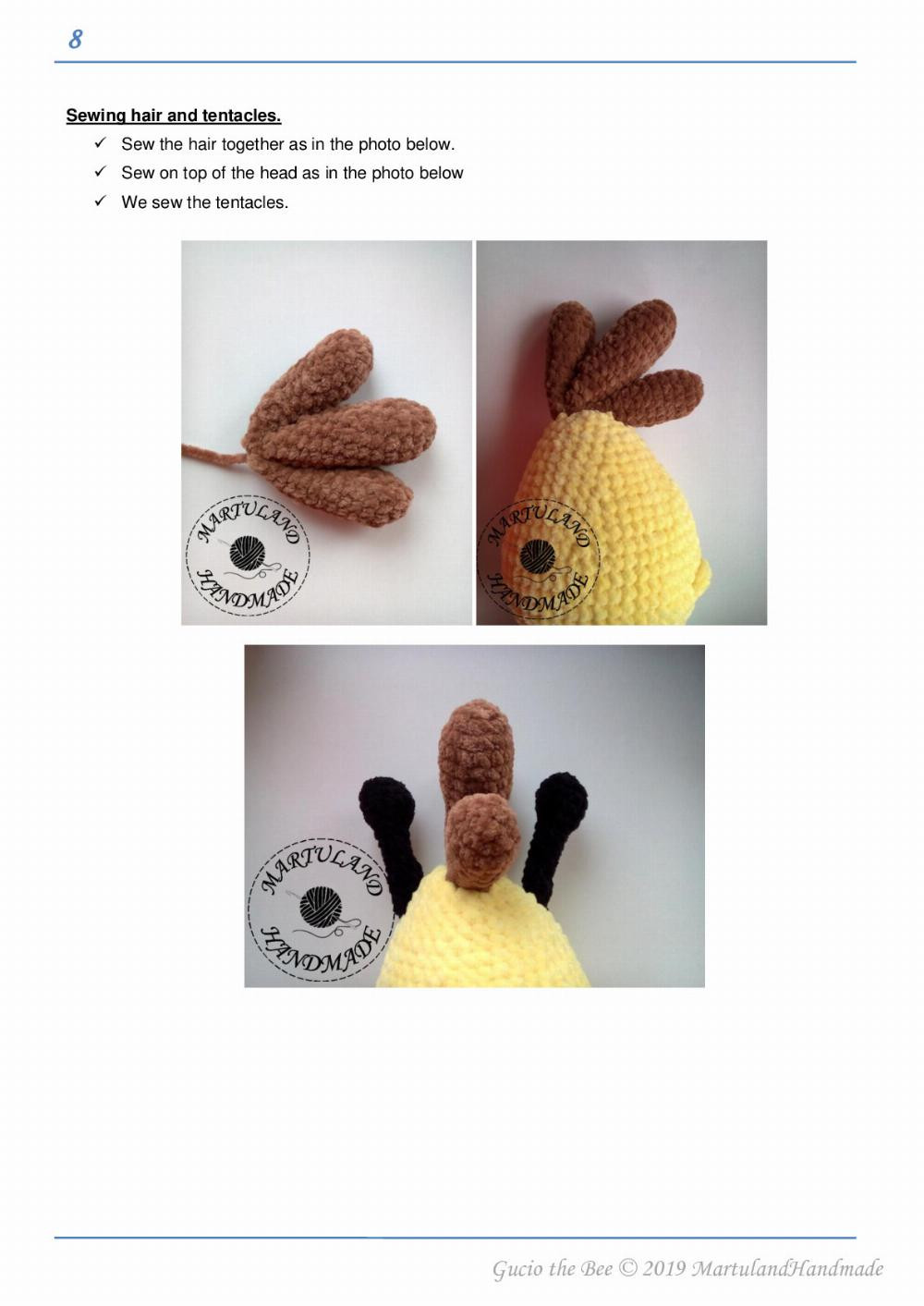 Gucio the Bee crochet pattern