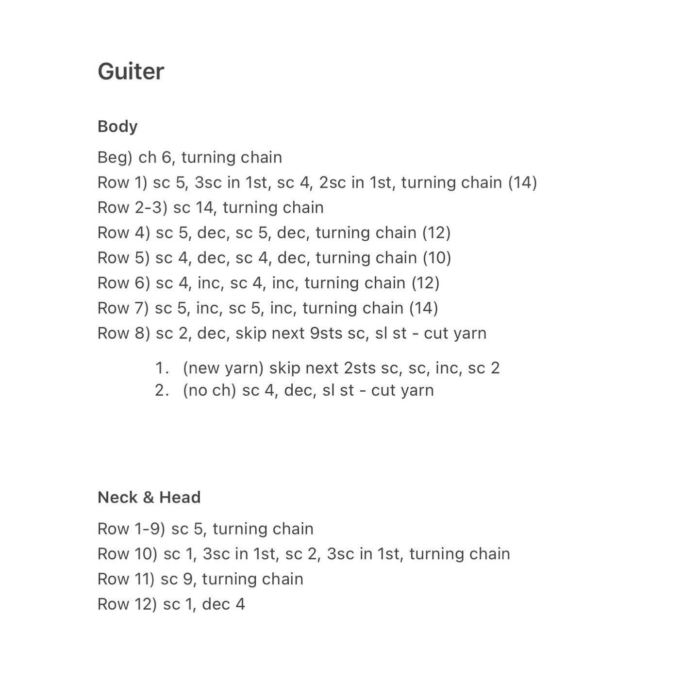 🎸 Guiter english pattern