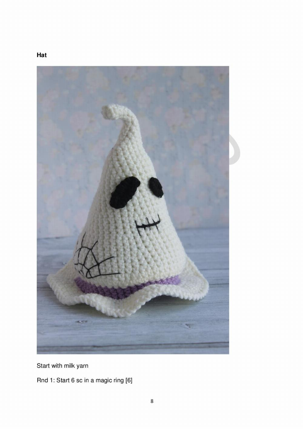 Halloween Ghost gnome pattern