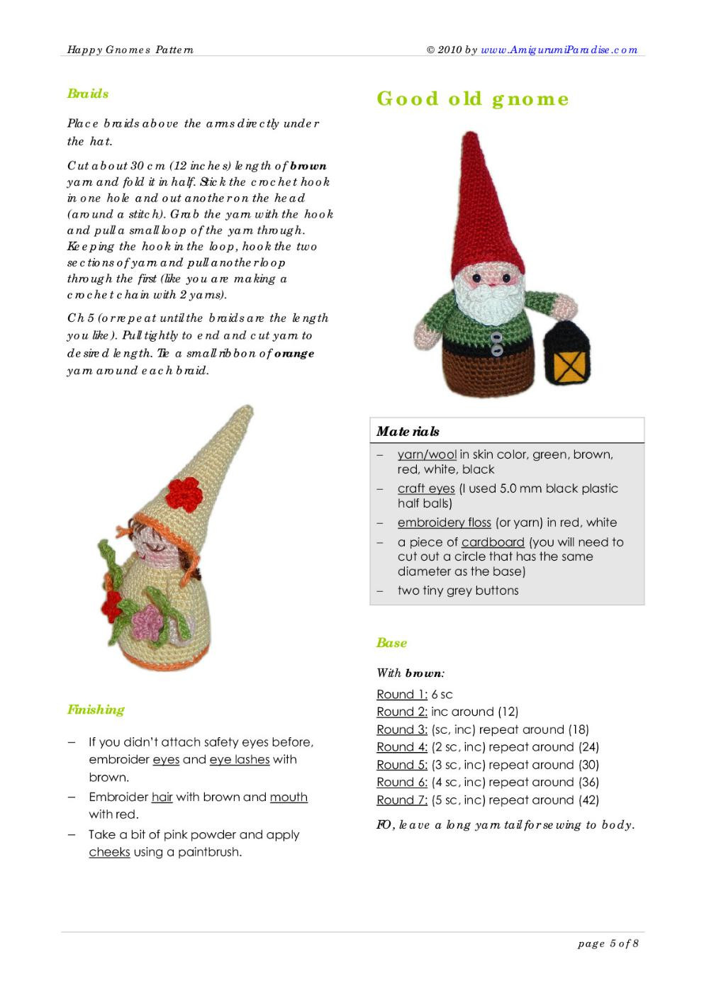 happy gnomes crochet pattern