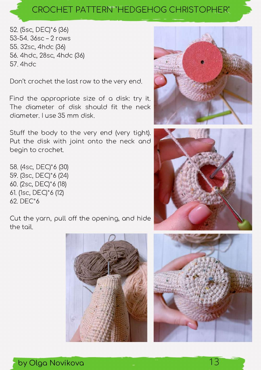 HEDGEHOG CHRISTOPHER - CROCHET PATTERN