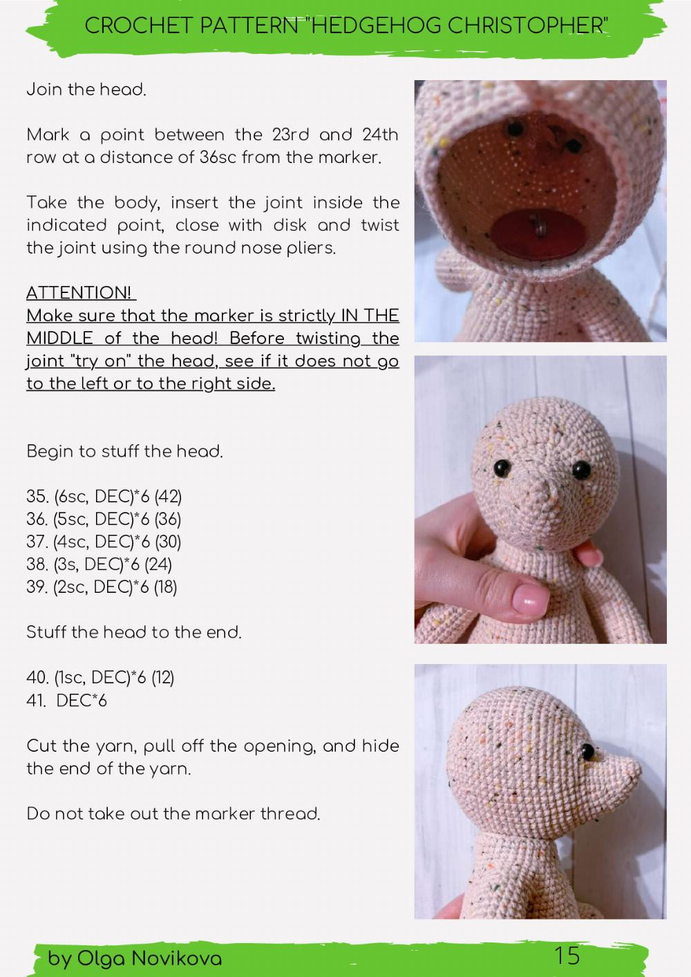 HEDGEHOG CHRISTOPHER - CROCHET PATTERN