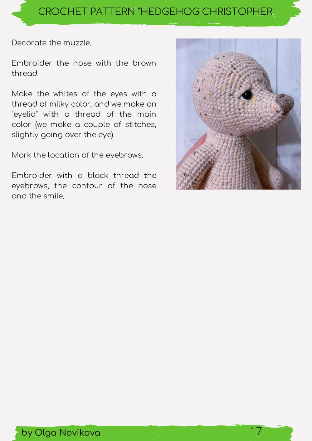 HEDGEHOG CHRISTOPHER - CROCHET PATTERN