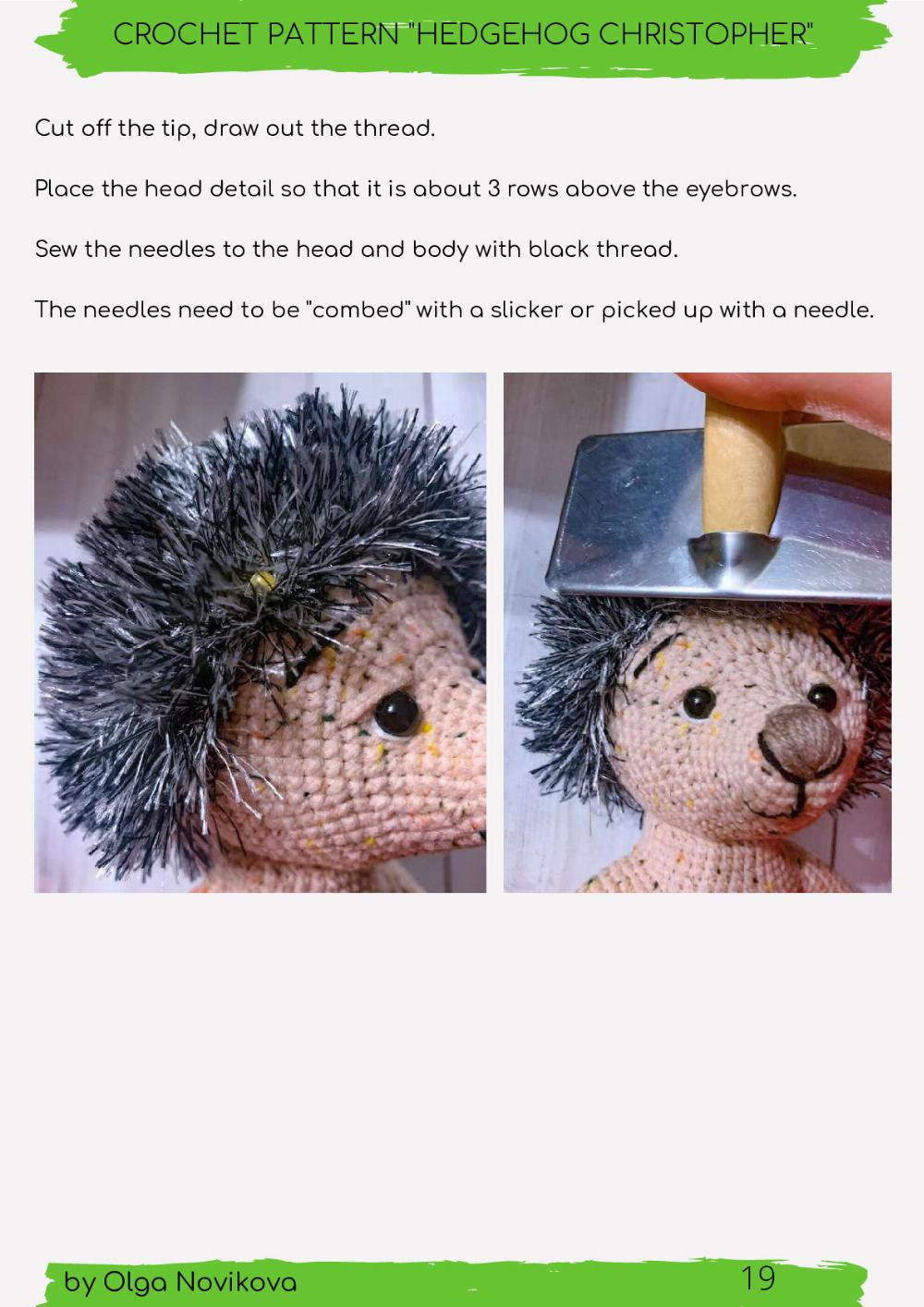 HEDGEHOG CHRISTOPHER - CROCHET PATTERN