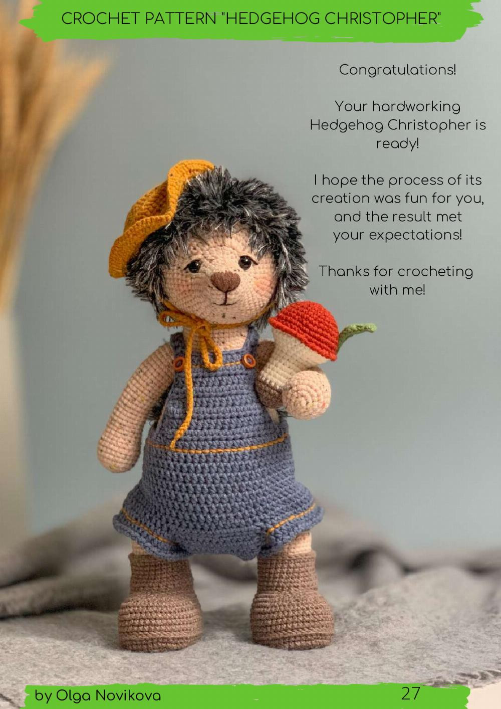 HEDGEHOG CHRISTOPHER - CROCHET PATTERN