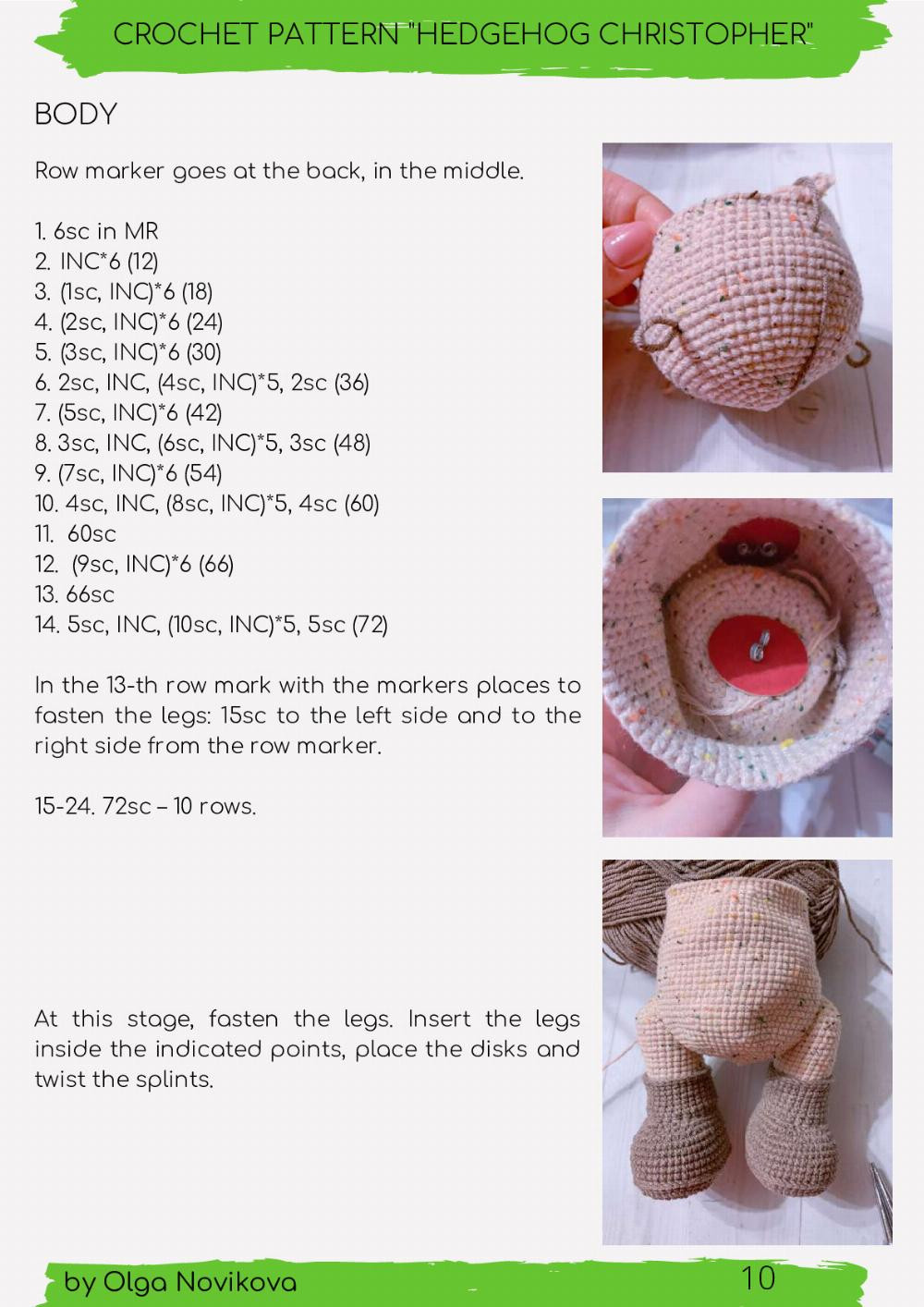 HEDGEHOG CHRISTOPHER - CROCHET PATTERN