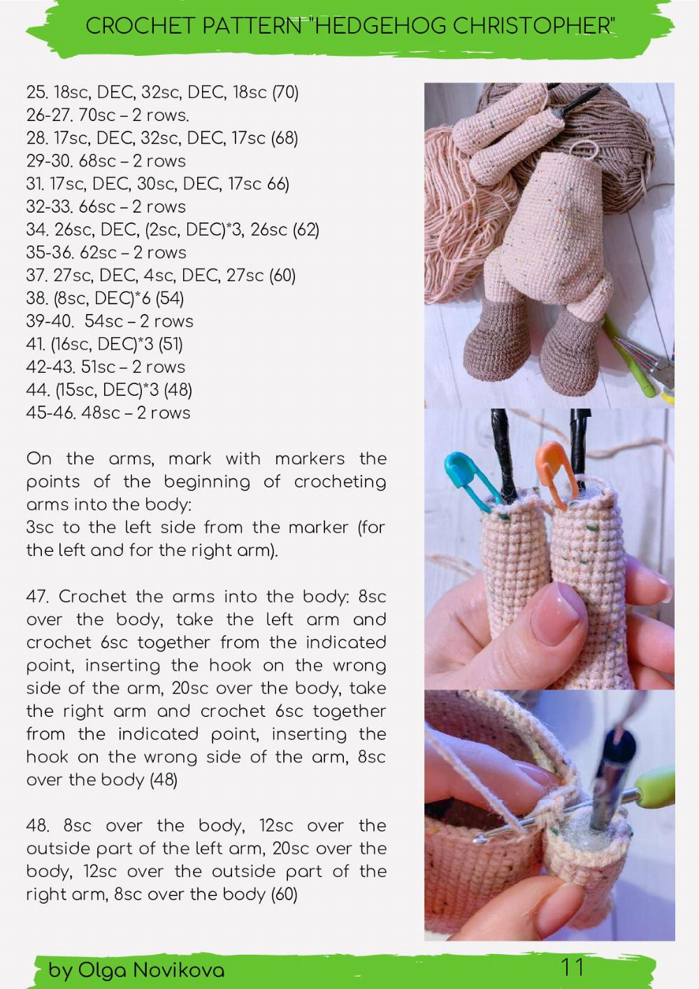 HEDGEHOG CHRISTOPHER - CROCHET PATTERN