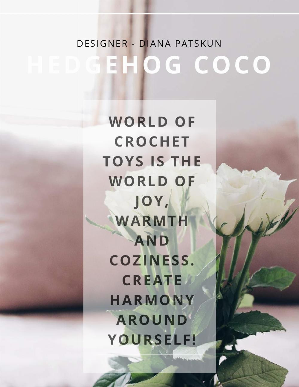 HEDGEHOG COCO CHUDOTSATSA CROCHET PATTERN