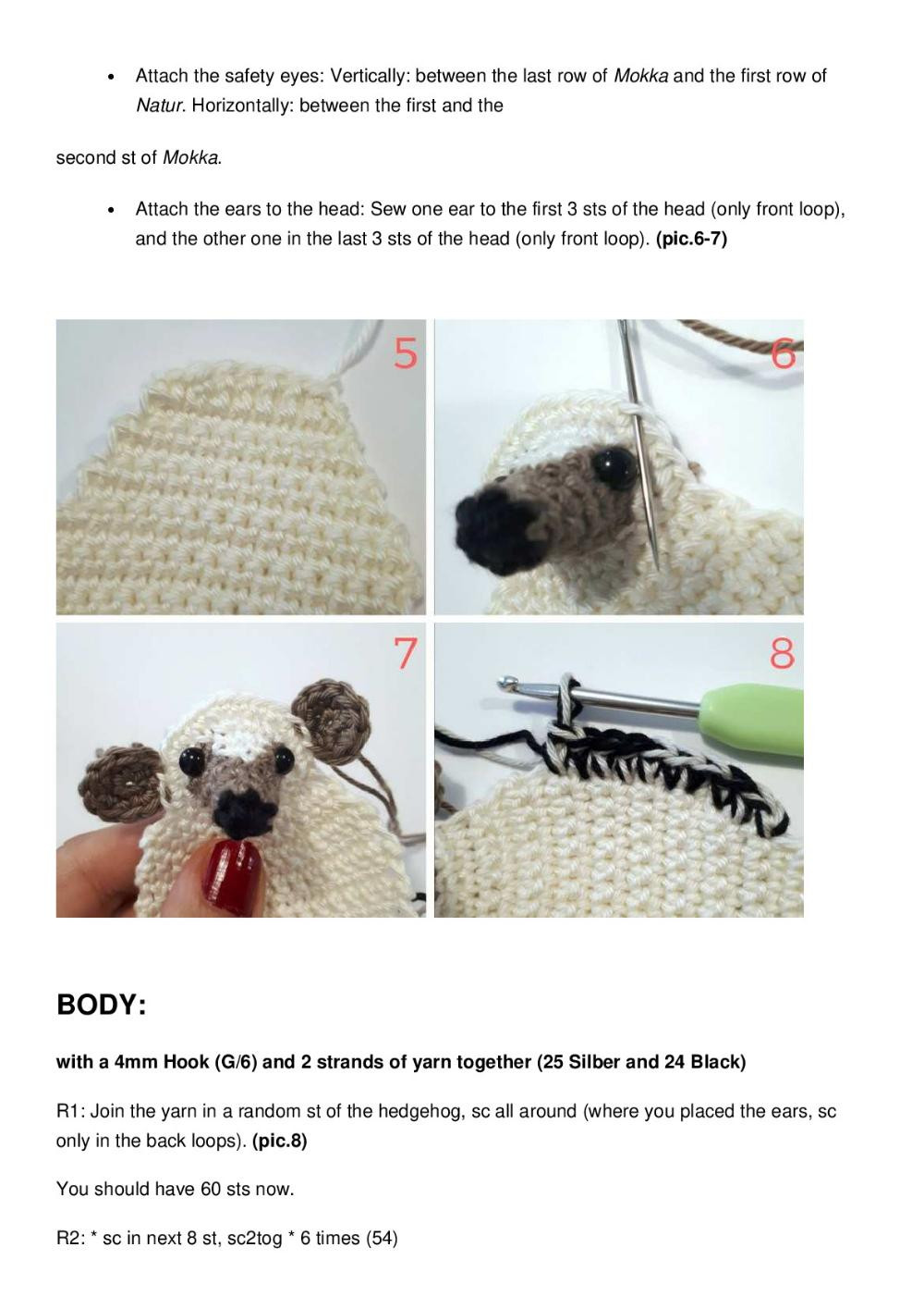 Hedgehog crochet pattern amigurumi