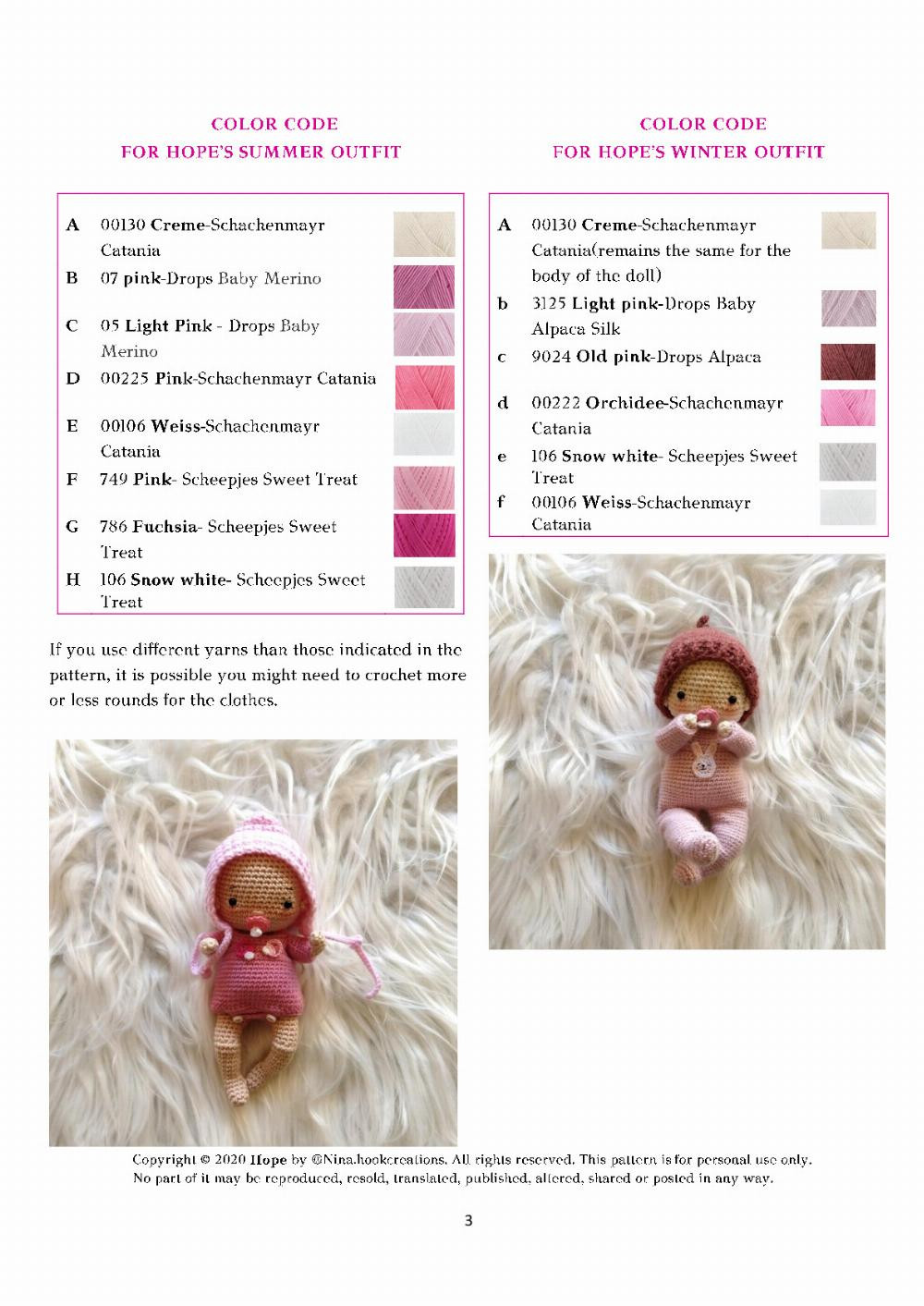 hope baby doll crochet pattern