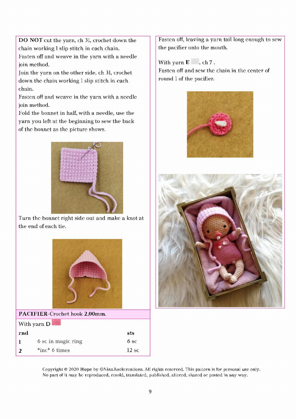 hope baby doll crochet pattern