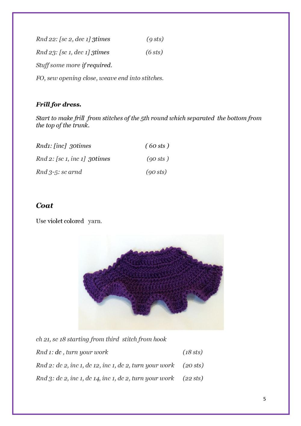 Iris flower Doll - pdf crochet pattern