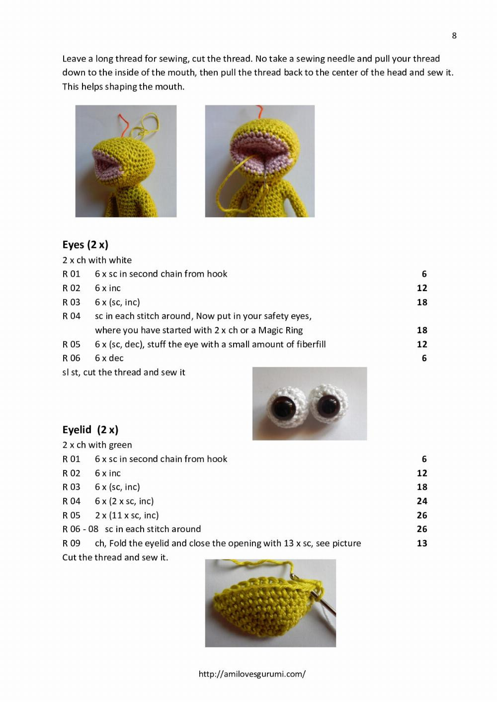 Jack, the diving frog Crochet Pattern