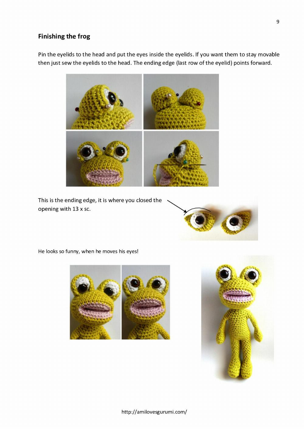 Jack, the diving frog Crochet Pattern