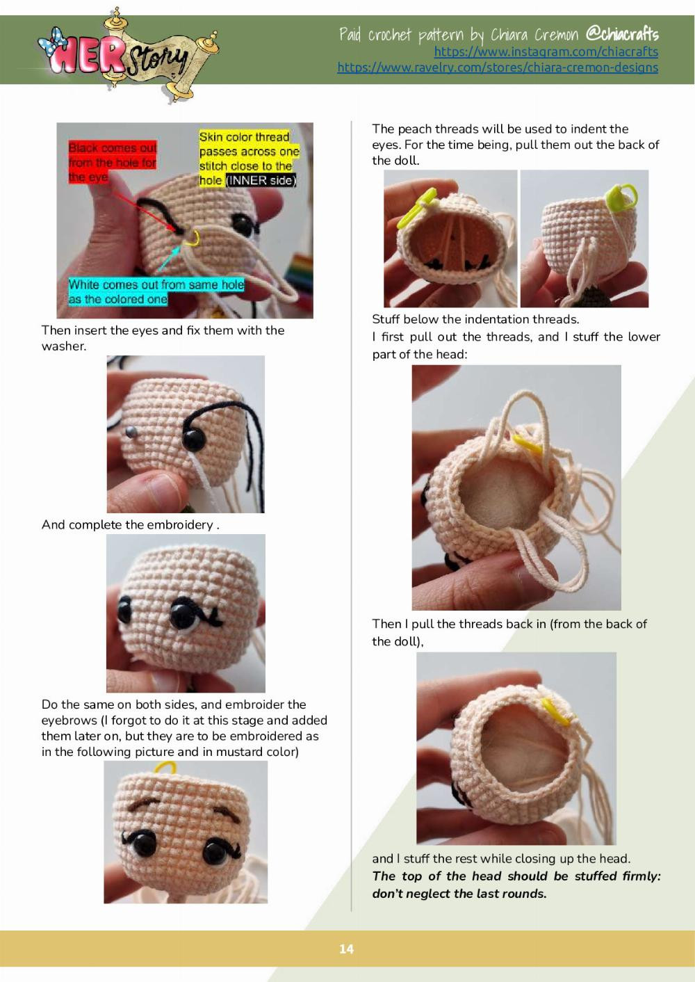 Jane Goodall doll crochet pattern