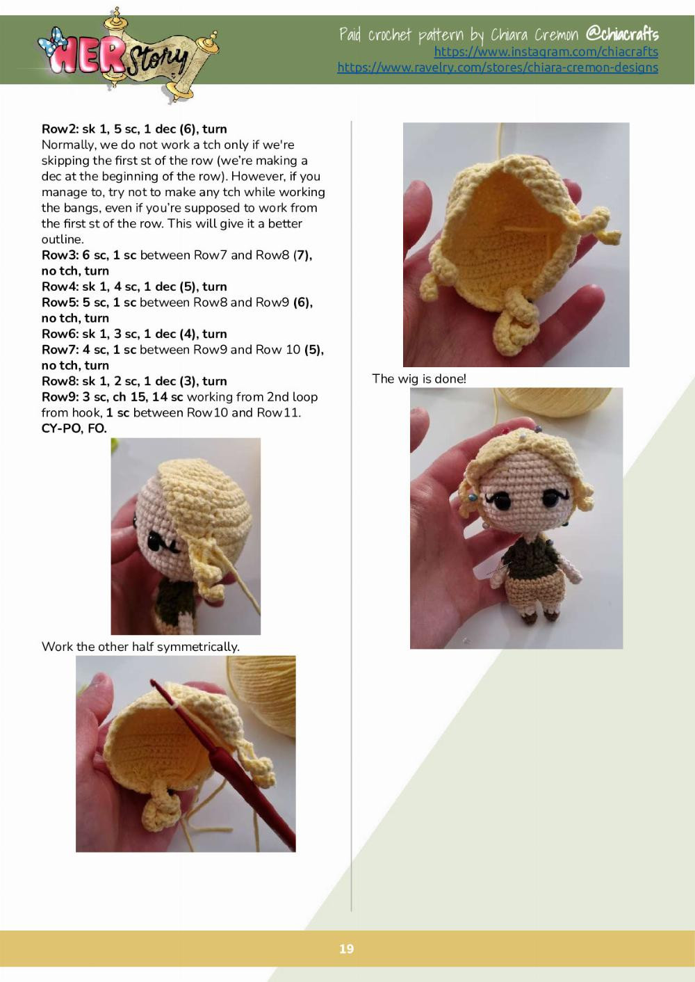 Jane Goodall doll crochet pattern