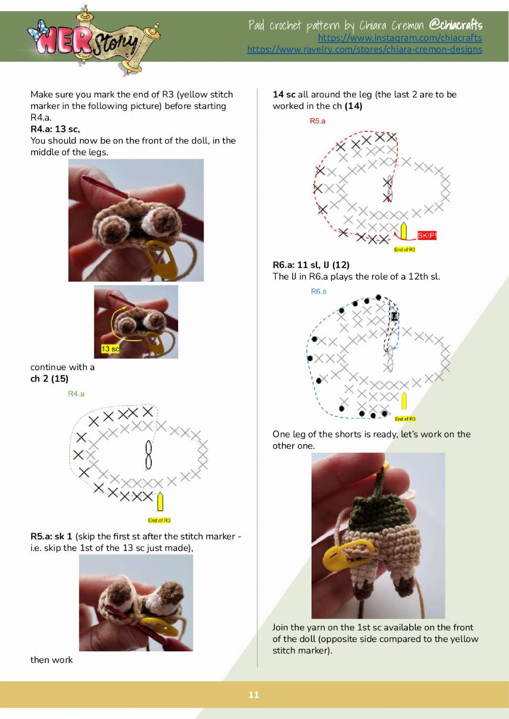 Jane Goodall doll crochet pattern