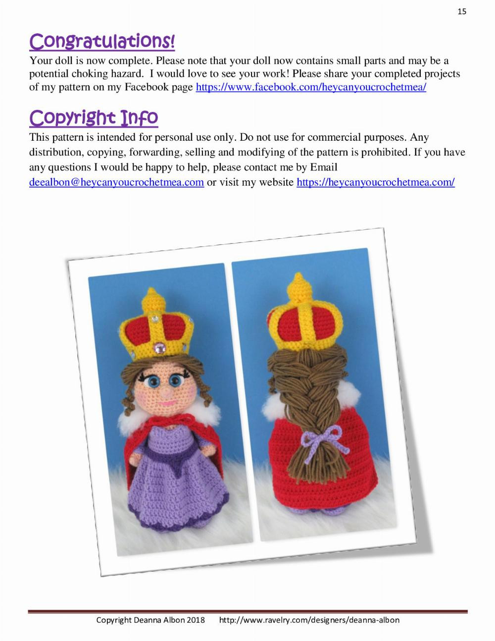 king an queen crochet pattern