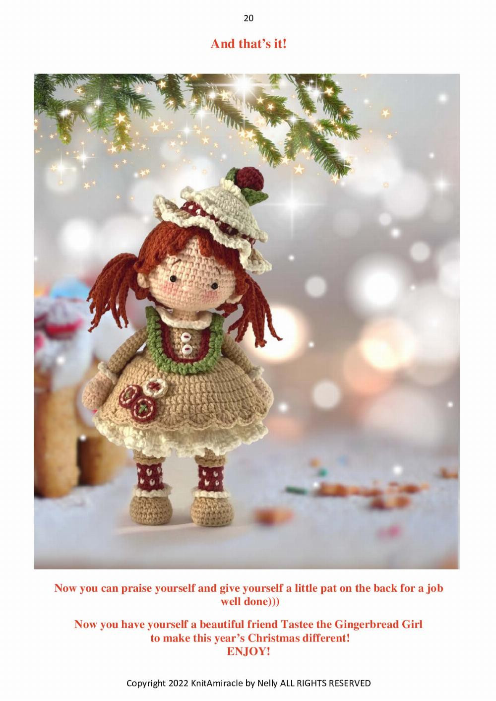 Knit a Miracle by Nelly presents Tastee the Gingerbread Girl