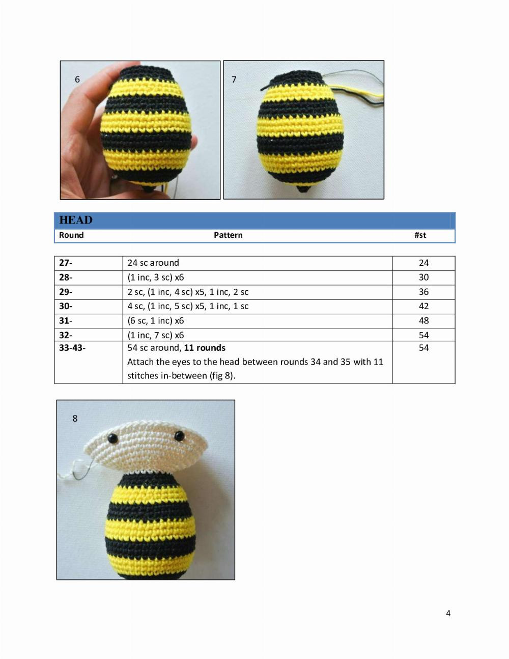 Lady Bee crochet pattern