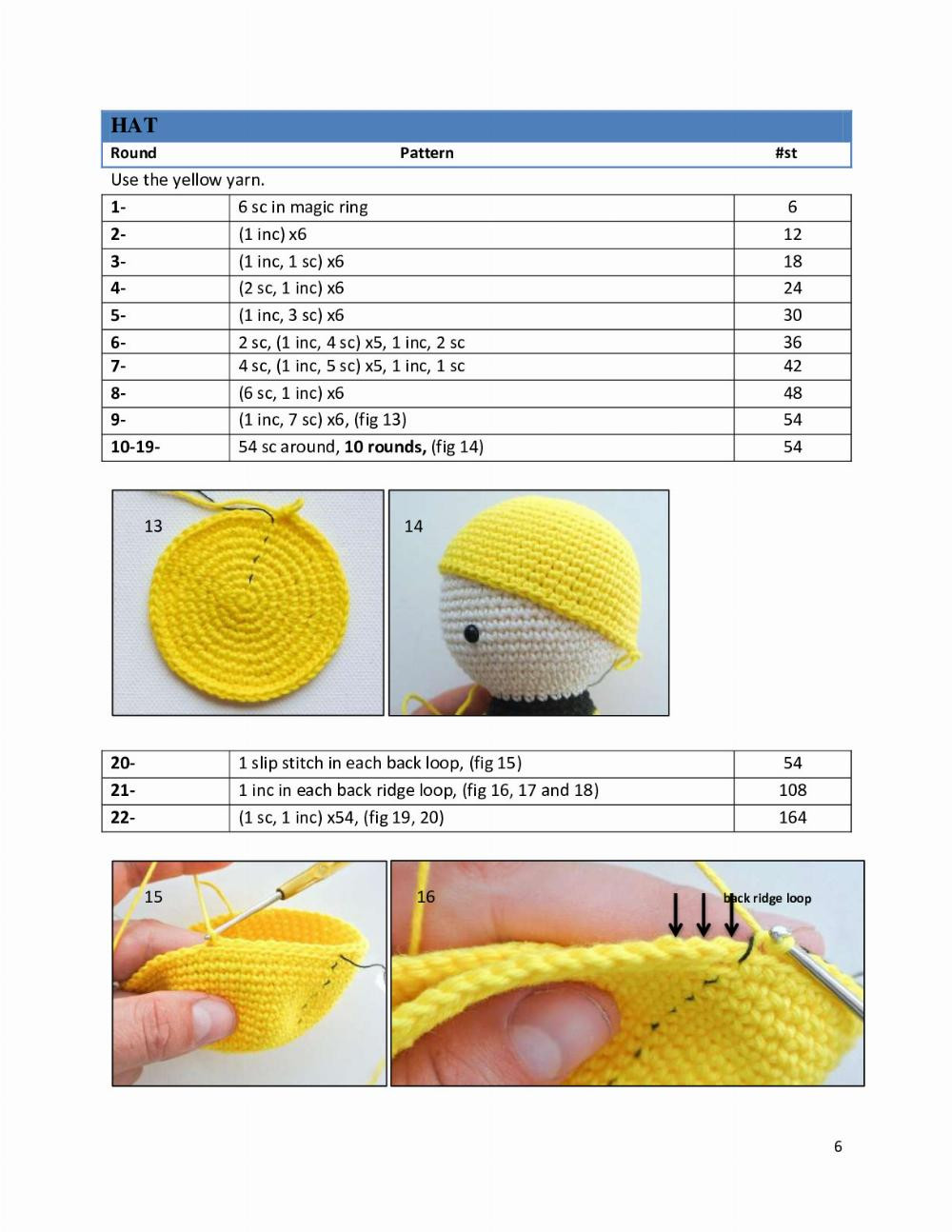 Lady Bee crochet pattern