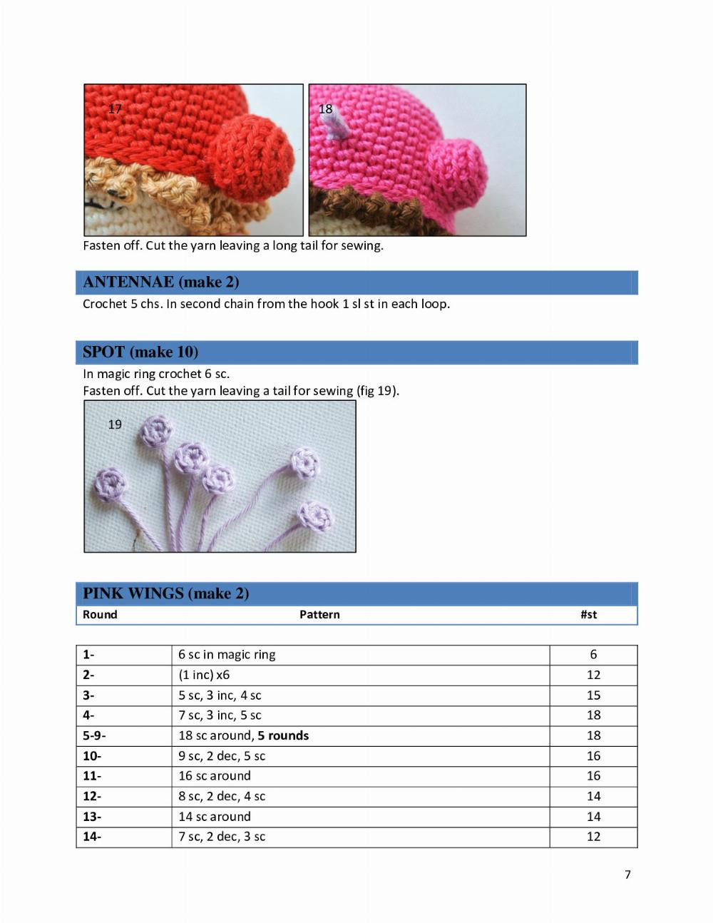 Lady Bug crochet pattern