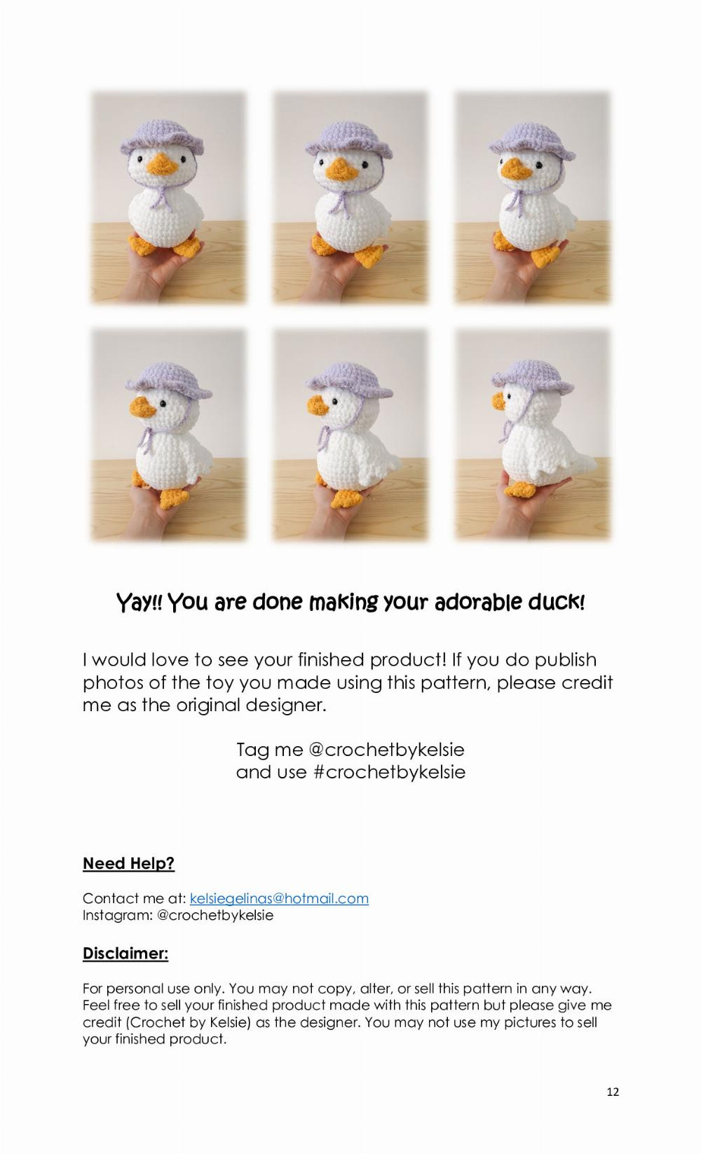 Lavender the Duck This pattern