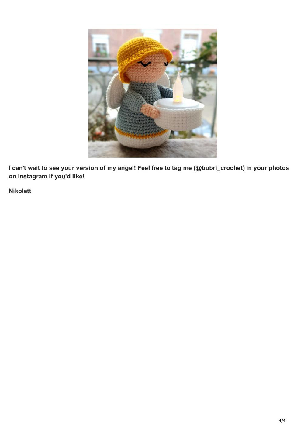 Lightholder angel FREE crochet pattern