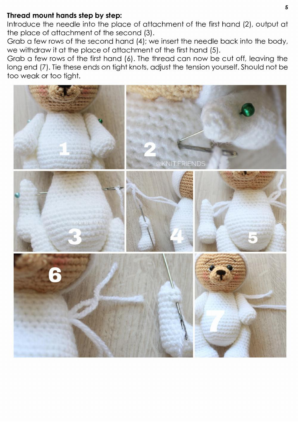 Little lamb with a flower crochet pattern