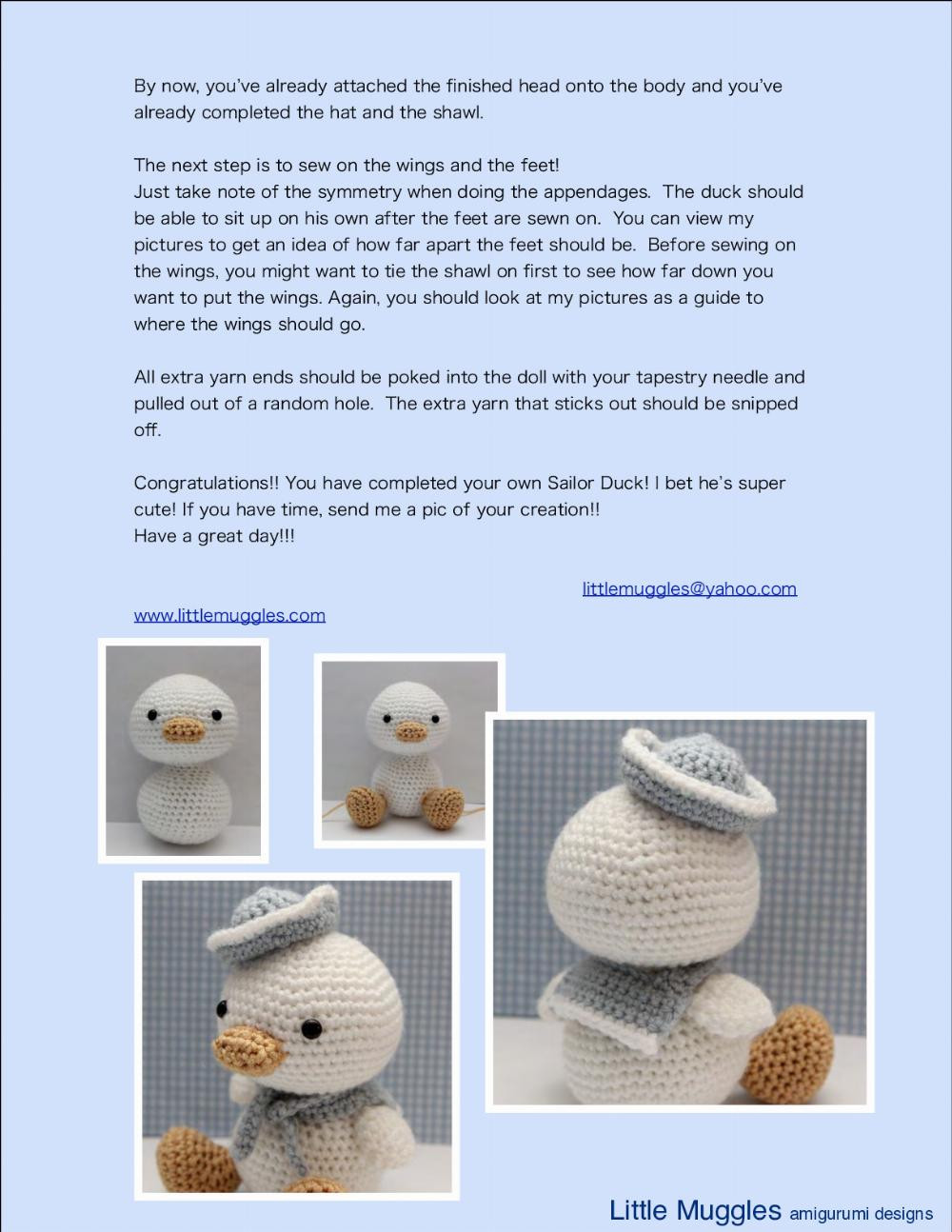 Little Muggles Lil Quack amigurumi pattern