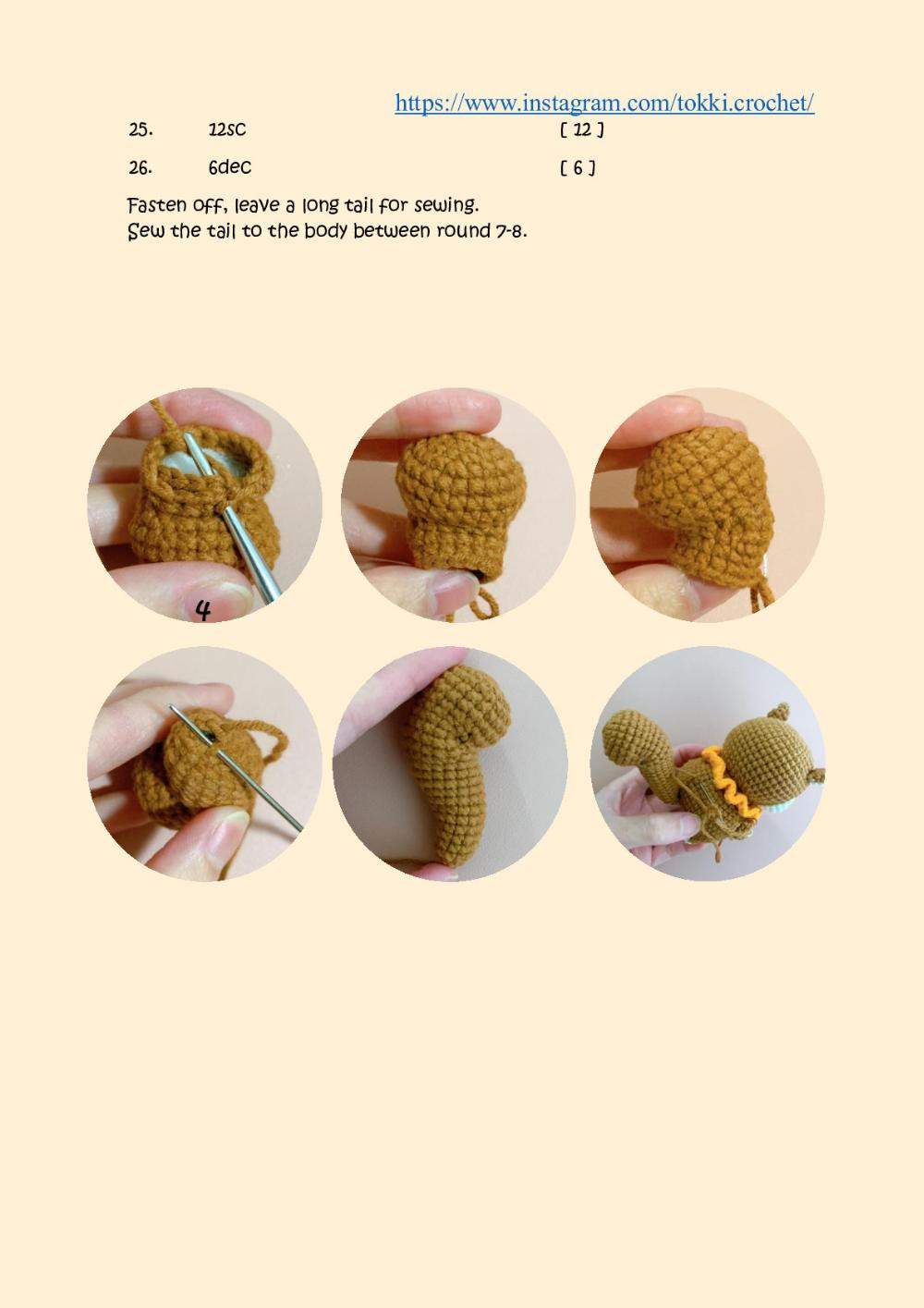 Little Squirrel amigurumi crochet pattern