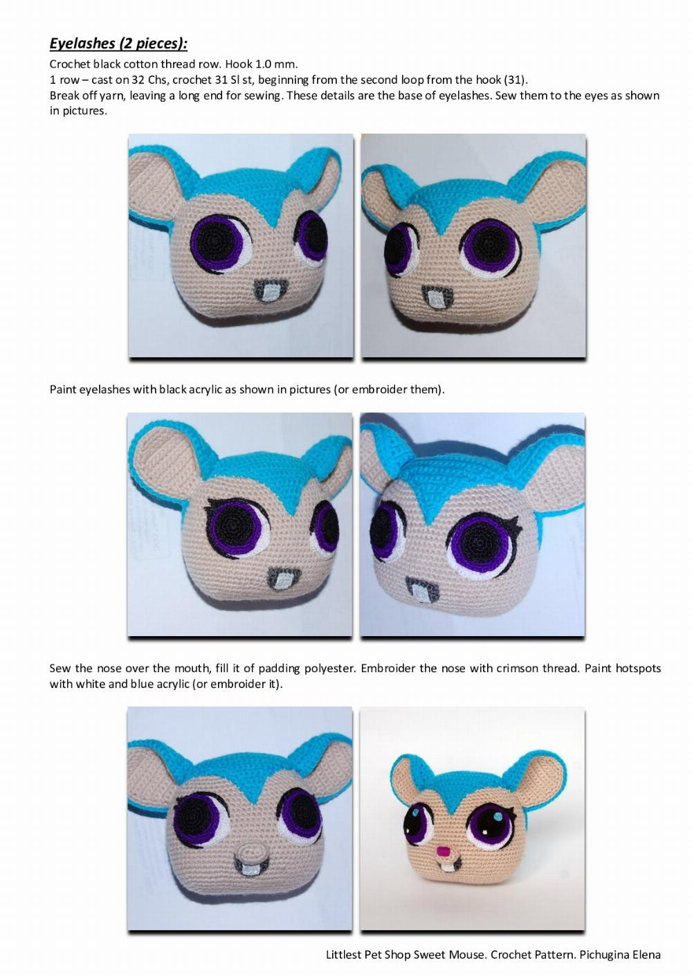 Littlest Pet Shop Sweet Brown Mouse. Crochet Pattern