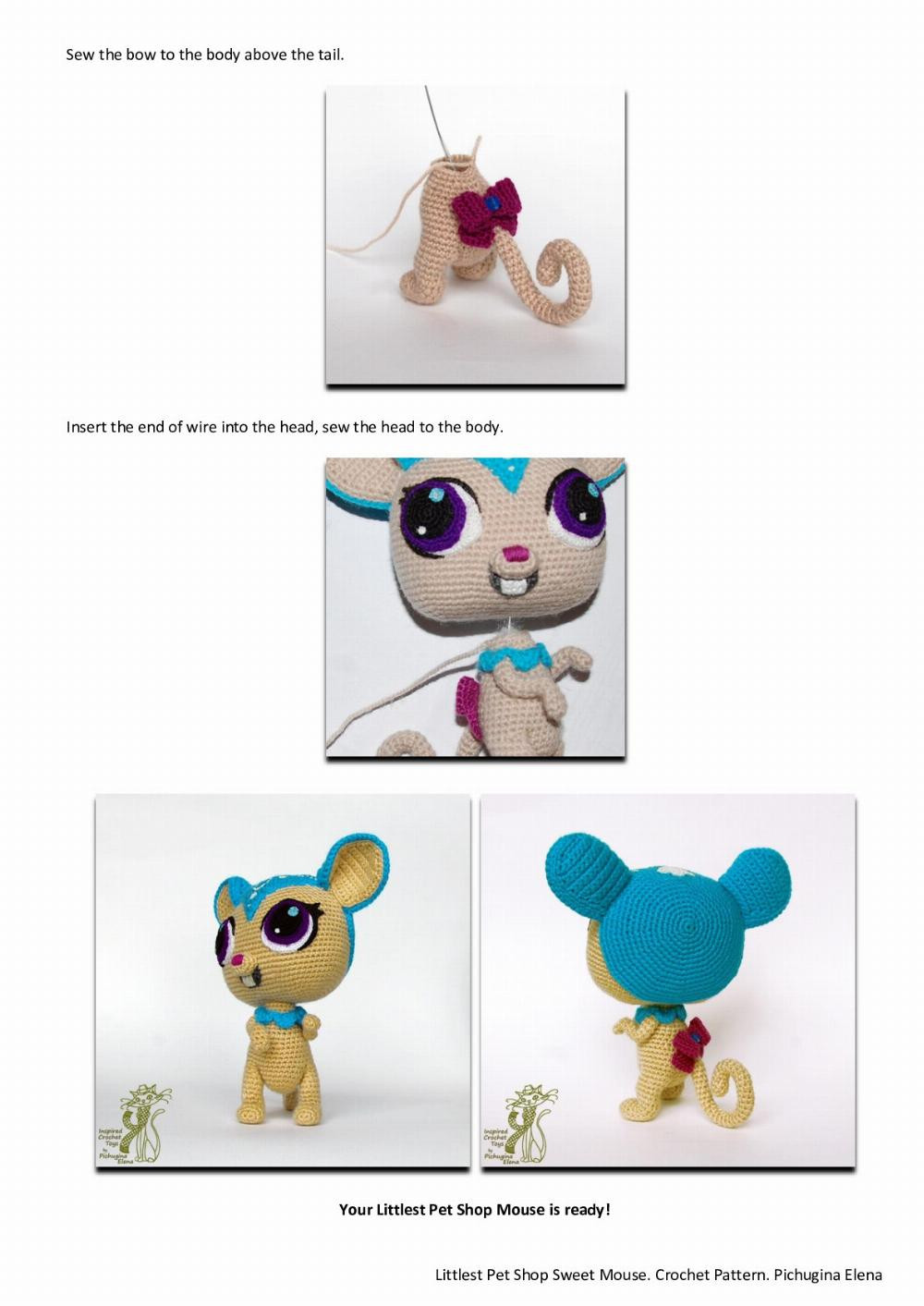 Littlest Pet Shop Sweet Brown Mouse. Crochet Pattern