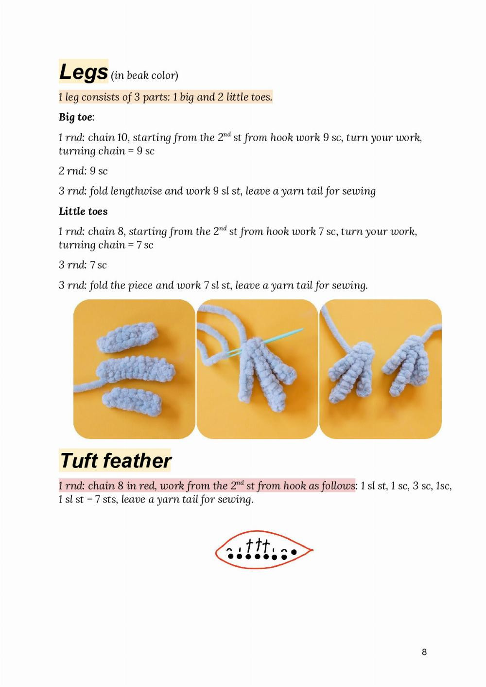 Lovebird crochet pattern