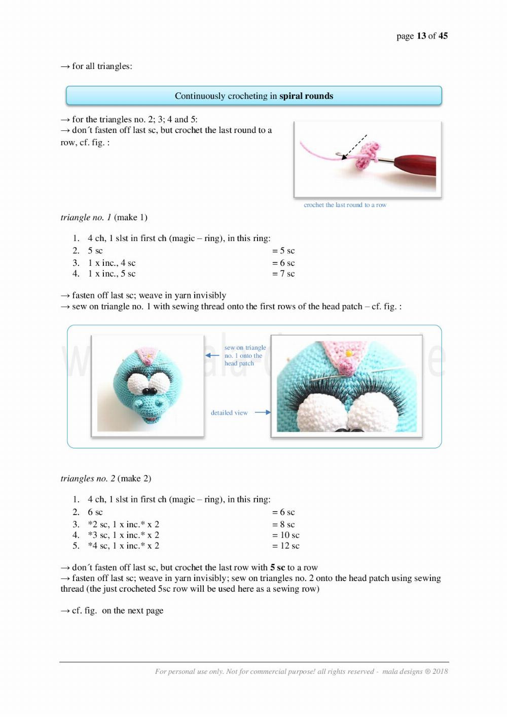 lucky dragon kid crochet pattern