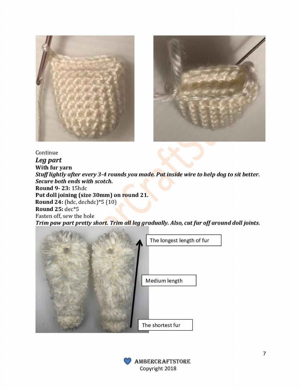 Maltese Dog Crochet PATTERN