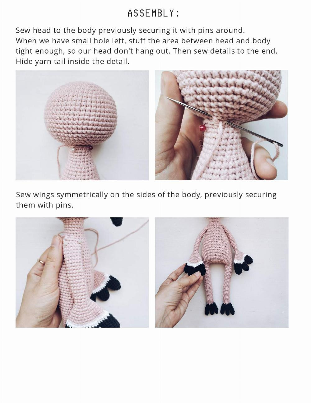 mary flamingo doll crochet pattern