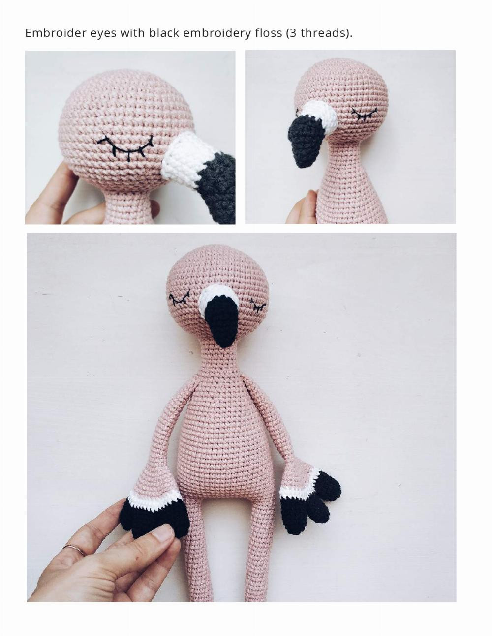 mary flamingo doll crochet pattern