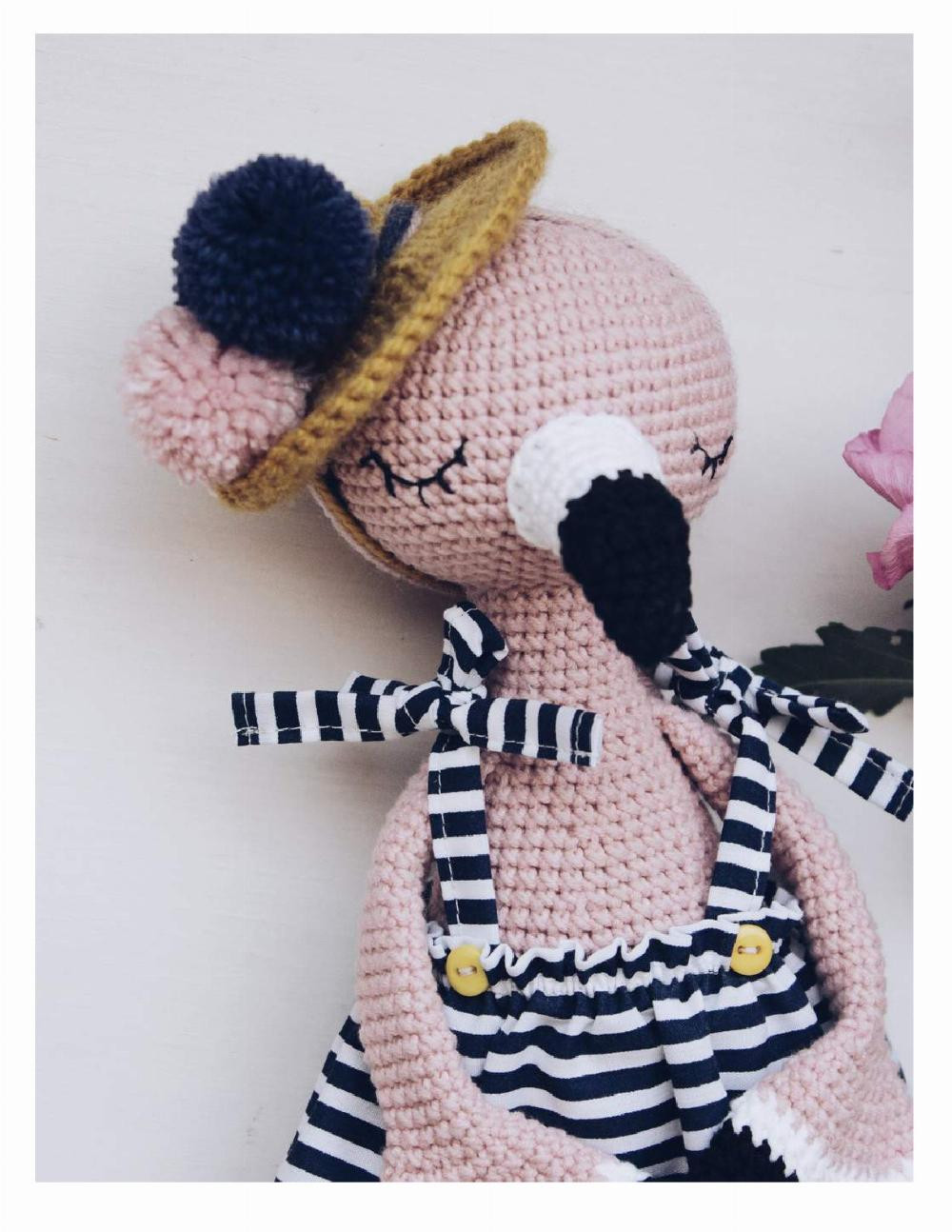 mary flamingo doll crochet pattern