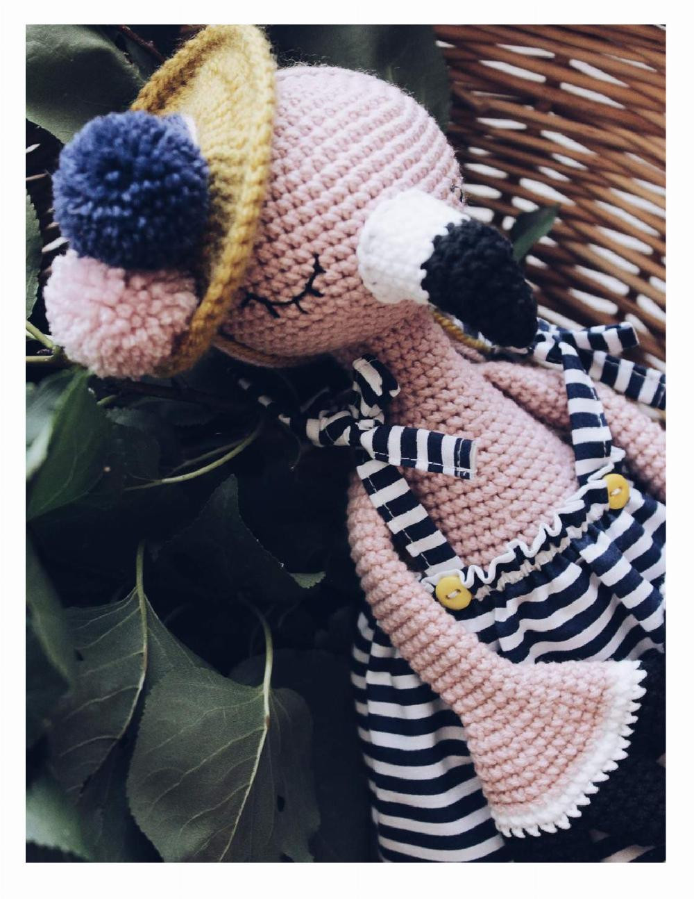 mary flamingo doll crochet pattern