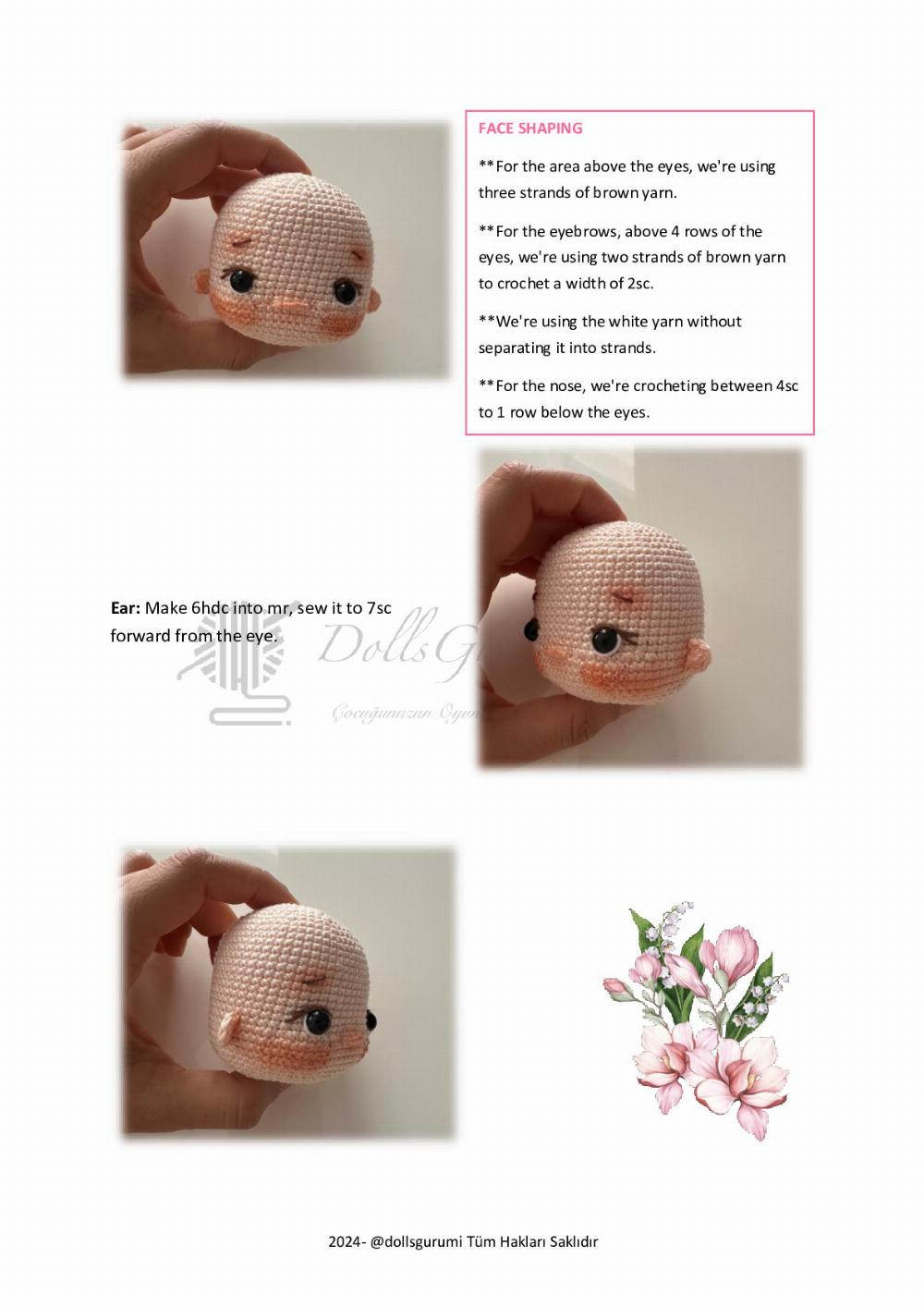 mercan doll amigurumi making pattern