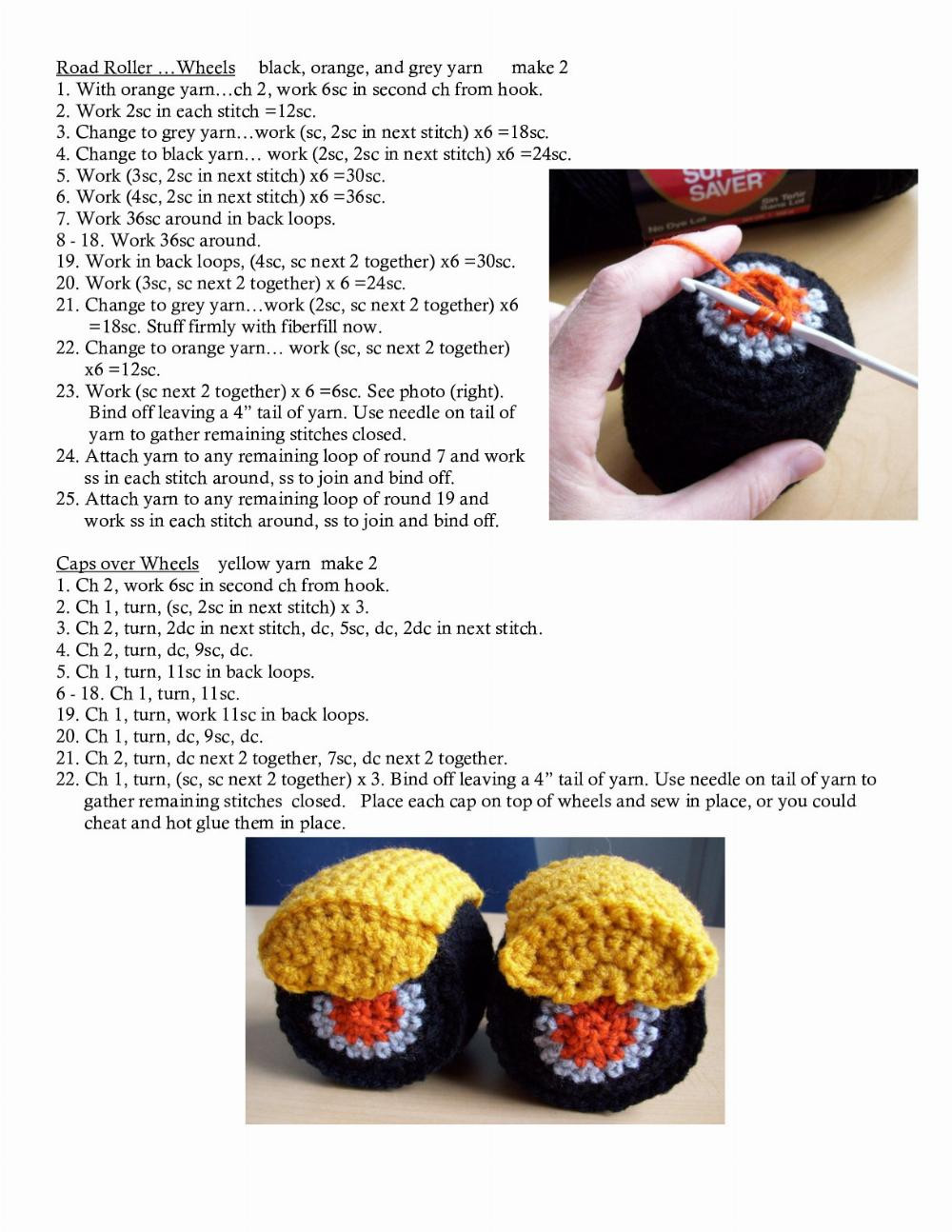 monster trucks crochet pattern