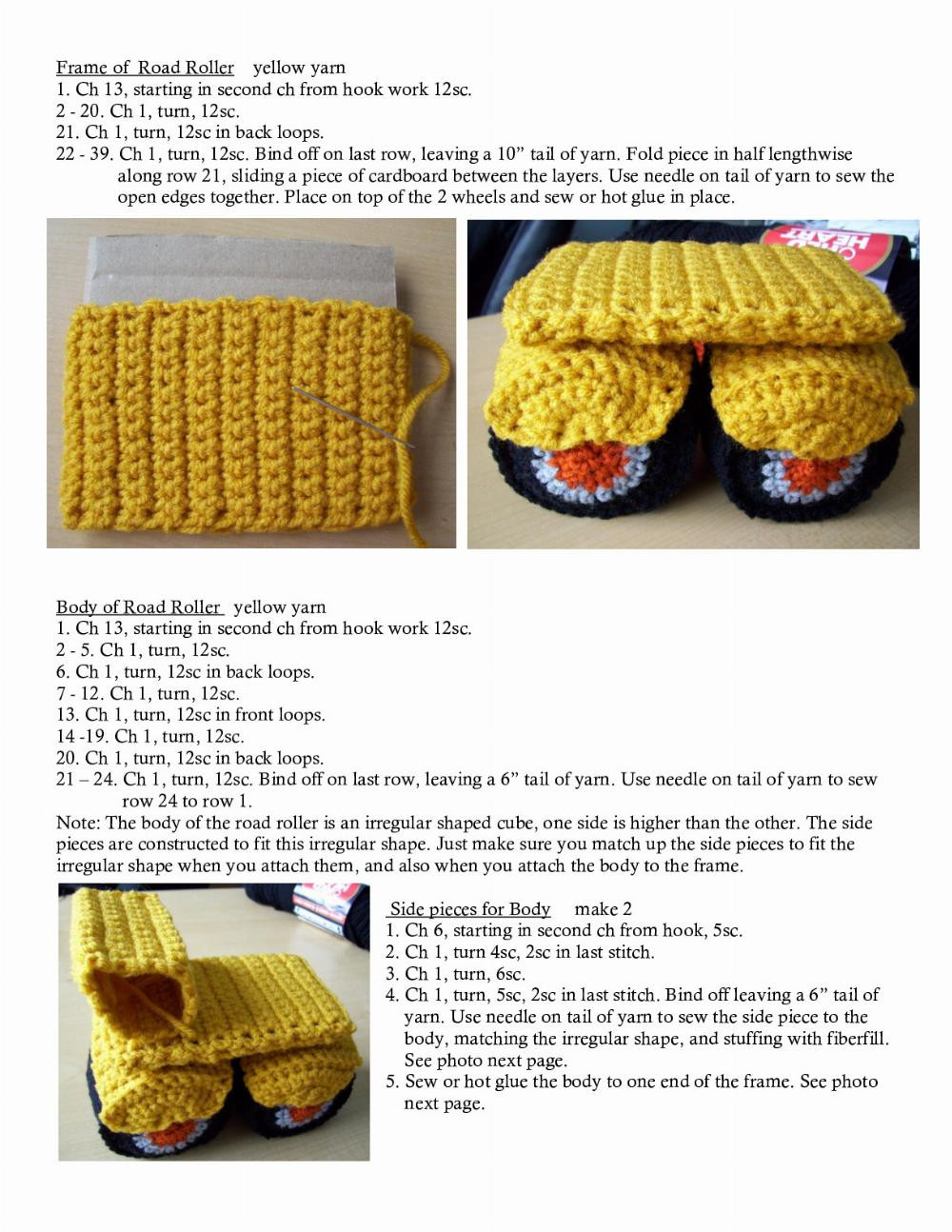 monster trucks crochet pattern