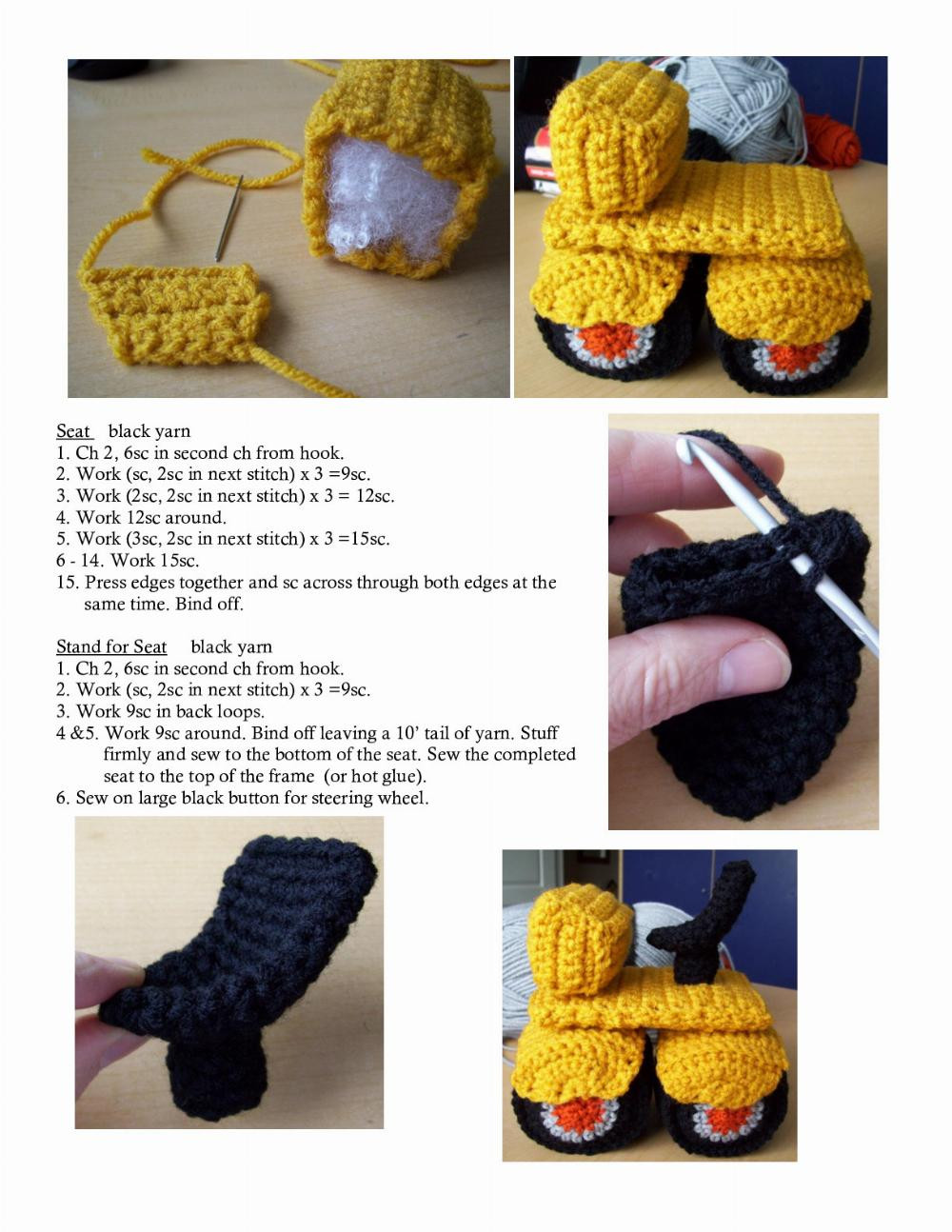 monster trucks crochet pattern