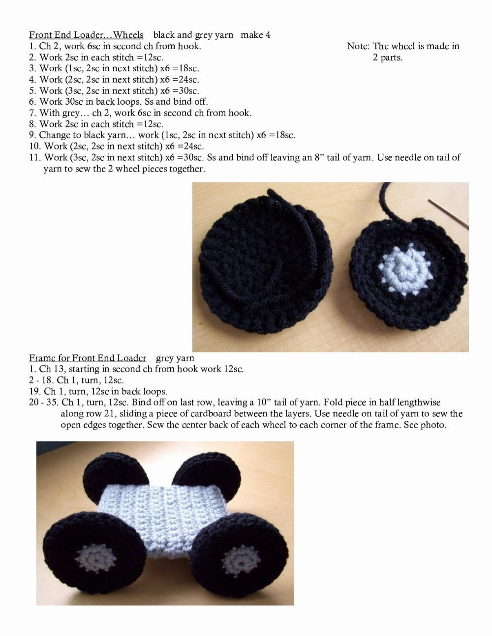 monster trucks crochet pattern